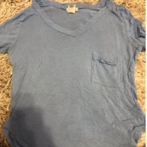 Blue Scoop Neck tee